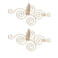 thumbnail image 4 of Wall Candle Holder, 2 Sets Swirl Iron Art Pattern European Style Wall Mounted Candlestick  For Cafe Bar For Living Room Gold, 4 of 8