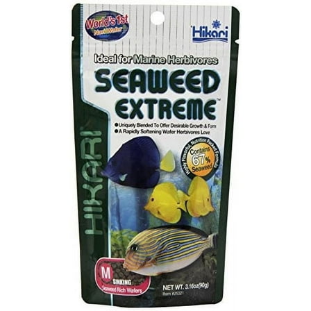 Hikari Seaweed Extreme Medium Pellet Fish Food, 3.16 Oz
