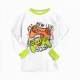 thumbnail image 4 of NOLDARES Baby Boy Clothes Fall Clothes 2PC Print Long Sleeve Pullover Tops + Pant Sets Toddler Winter Outfits Size:7-8 Y,White, 4 of 7