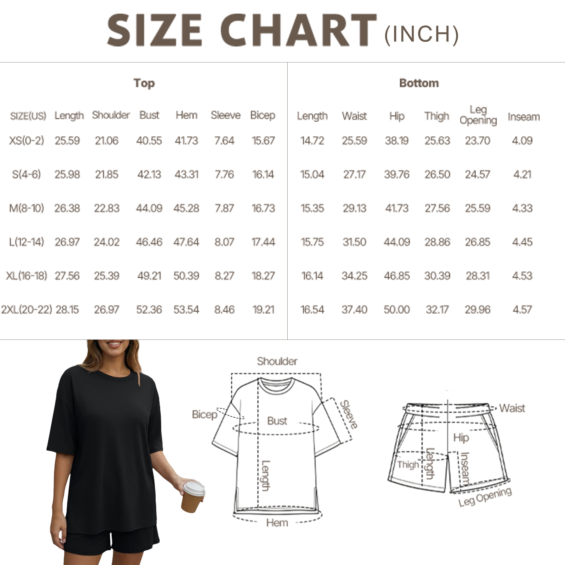 SUNBS 2 Piece Lounge Set for Women Matching Sets Oversized Top and Shorts Sweatsuit Travel Airport Outfit