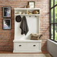 thumbnail image 4 of Crosley Furniture Seaside Hall Tree with Shoe Rack Bench and Coat Hooks for Hanging Storage, 4 of 9