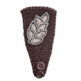 thumbnail image 1 of Linyer Crochet Headbands Winter Leaves Pattern with Rhinestones Elastic Head Protector Wide Warm Chunky Hair Accessories for Girls Coffee, 1 of 5