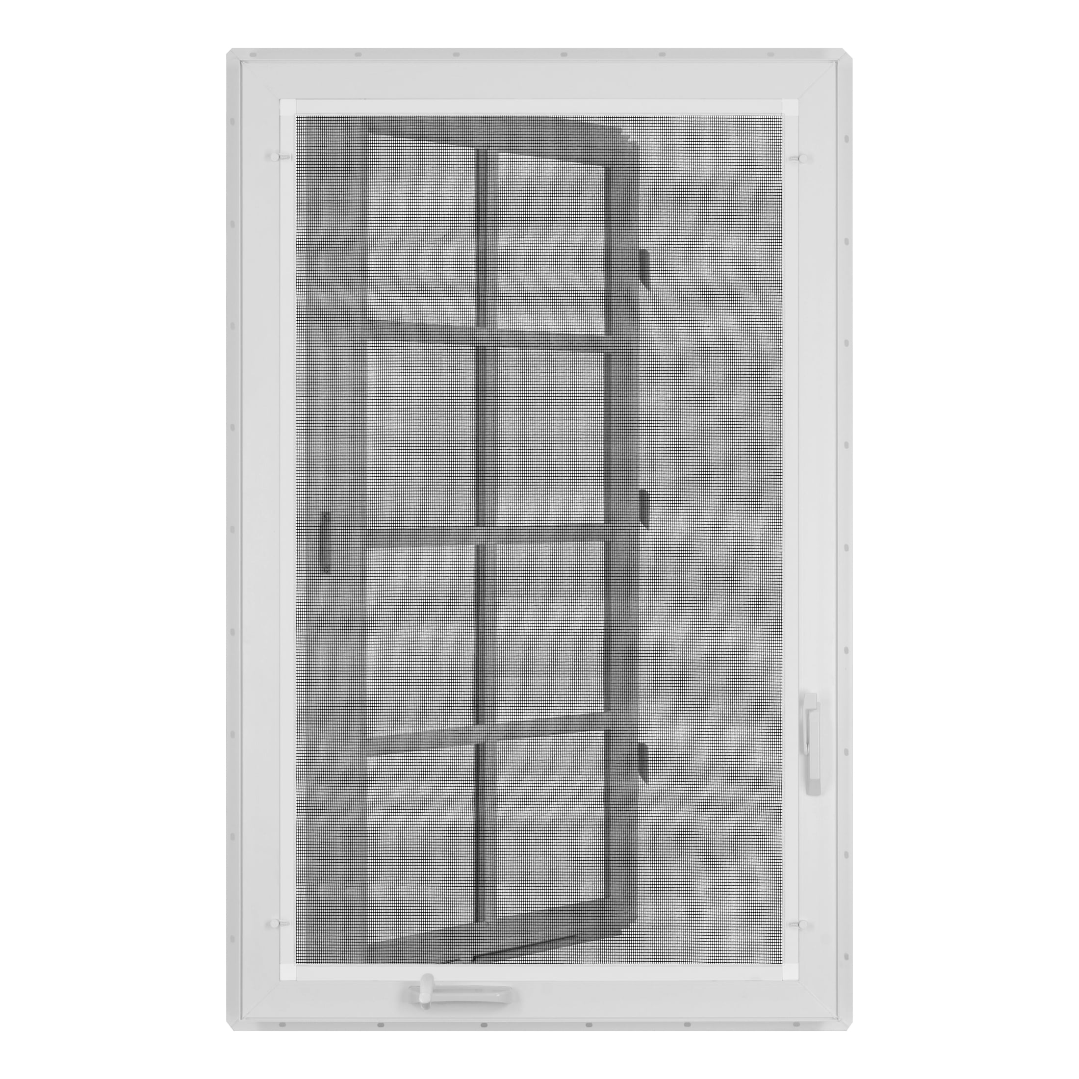 30 in. x 48 in. White Vinyl Double-Pane Insulated Left-Hand Casement Window with SDL Grids and Screen