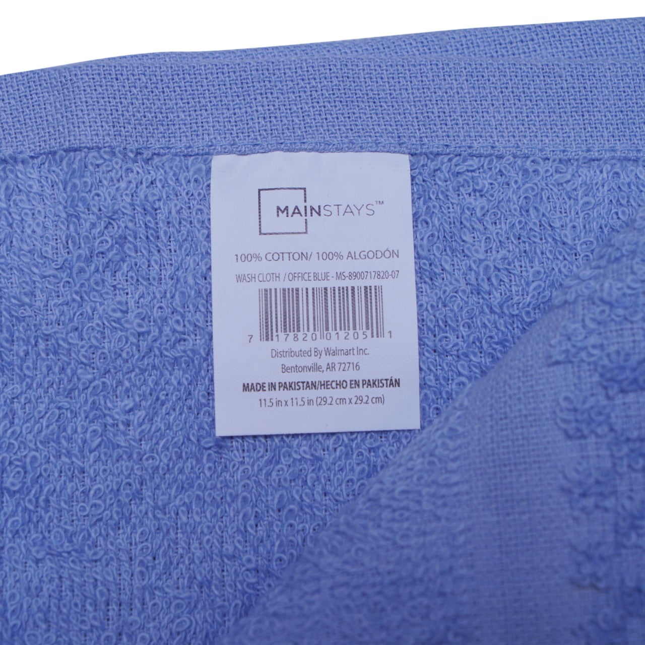 Mainstays Value Washcloth, Blue