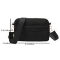 thumbnail image 4 of Bolso de hombro acolchado Bolsos cruzados de hilo de bordado casual para fiesta (negro) Ehuebsd Para Estrenar, 4 of 9