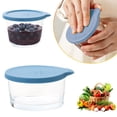 thumbnail image 4 of Small Glass Bowls With Airtight Lids Leak Proof 8oz Stackable Custard Cups Prep Bouillon Cups Mixing Bowls For Sauces Dips Candy Dessert Microwave Safe, 4 of 5