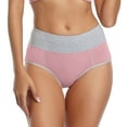 thumbnail image 2 of GHSOHS Womens Underwear Pantys Women Bikini Underwear Womens Bikini Underwear Women's Underwear High Waist Cotton Soft Full Cover Underpants Pack Of 5 Cotton Crotch Seamless Underpants Pink Brie,5XL, 2 of 8
