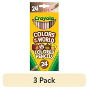 (3 pack) Crayola Colors of the World Colored Pencils, 24 Ct, Back to School Supplies for Kids, Gift for Teachers