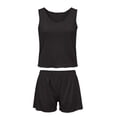thumbnail image 4 of iHPH7 Womens Pajamas Set Casual Sleepwear Soft Pj Sets Tank Top and Shorts Loungewear for Summer Black A, 4 of 4