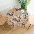 thumbnail image 2 of Beige Farmhouse Roosters Round Tablecloth Thicken Desk Cloth Washable Table Cover Table Cloth for Kitchen Daily Dinning Party Tabletop Decor 60 Inch, 2 of 6