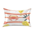 thumbnail image 7 of Yayeee Pillowcase King Size Set of 2 Satin Wrinkle Resistant Pillow Case, Striped Crab, 7 of 7