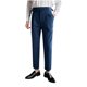 thumbnail image 2 of Pantalones largos de moda para hombre, casuales, de color sólido, con bolsillos y cremallera, cintura elástica, de poliéster., 2 of 4