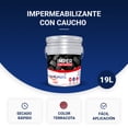 thumbnail image 2 of Impermeabilizante con Caucho ADEKON 19L Color Terracota, 2 of 7