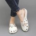 thumbnail image 5 of Women Rhinestone Flat Sandals EVA Garden Sandals Summer Shoes Lightweight, 5 of 8