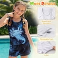 thumbnail image 7 of Psesaysky Blue Axolotl Galaxy Tankini Swimsuits for Girls Round Neck Tank Tops with Shorts 2 Piece Bathing Suits for Teens Girl 6-15 Years, 7 of 7