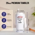 thumbnail image 2 of 3dRose, Crazy pig lady, 20oz Tumbler, 2 of 5