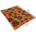 thumbnail image 4 of Orange and Brown Of Leopard Print Blanket,Comfortable Soft Lamb Wool Throw Blanket,All Season,Warm Lightweight Blankets for Sofa Bed Couch Living Room Chair,60"x80", 4 of 4