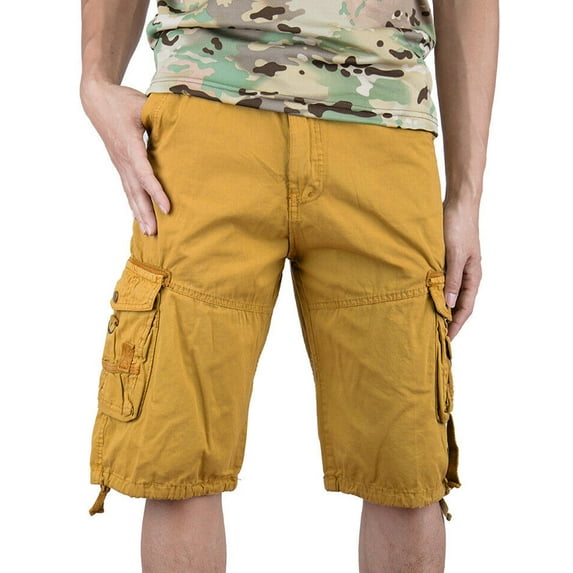 KingShop Mens Cargo Shorts Tactical Shorts Men Cotton Loose Work Casual Short Pants Plus Size