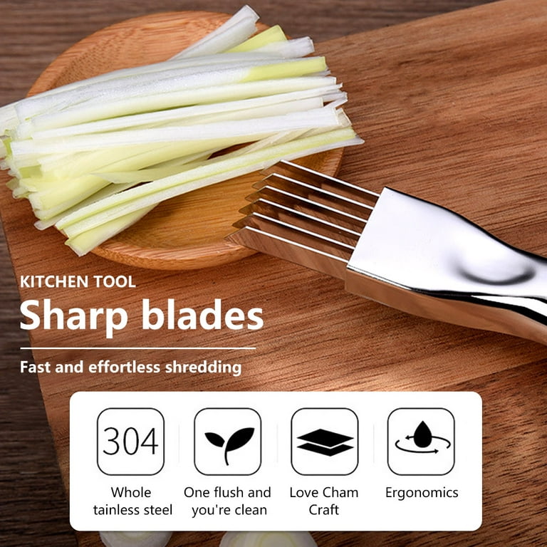 Elenxs Multifunctional Kitchen Tools Stainless Steel Green Onion Slicer  Shredder Cutter Vegetable Scallion Shred Cut Tool 