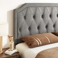 thumbnail image 5 of Sha Cerlin Light Grey King Size Platform Bed Frame with Upholstered Tufted Headboard, Adult, 5 of 8