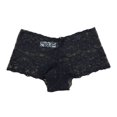 thumbnail image 1 of Bóxer Secret Treasures para Mujer, Negro Casual Encaje Floral Talla M, 1 of 4