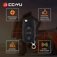 thumbnail image 6 of CCIYU X 1 Flip Key Fob with Key Blade (SHELL CASE) 4 buttons Replacement for 97 98 99 00 01 02 03 04 05 for Audi A4 A6 A8 S4 S8 TT Series with FCC 4D0837231E Fits select: 2005 AUDI A4 3.2 QUATTRO, 6 of 7