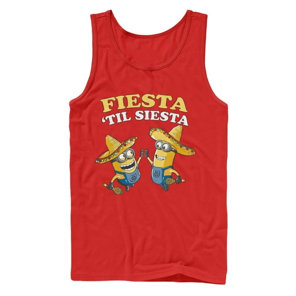 Men's Despicable Me Minions Fiesta  Tank Top Red Small