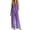 Purple, variant on Sheghy Workout Sets for Women Plus Size Women All Over Print Crew Neck Sleeveless Top & Wide Leg Pocket Long Pants 2 Piece Outfit