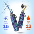 thumbnail image 2 of 29oz Insulated Water Bottle with Tea Infuser, Stainless Steel Travel Mug, Watercolor Splatter Painting Print, 2 of 6