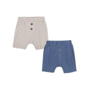 Little Star 100% Organic Cotton 2-Pack Baby Boy Knit Shorts