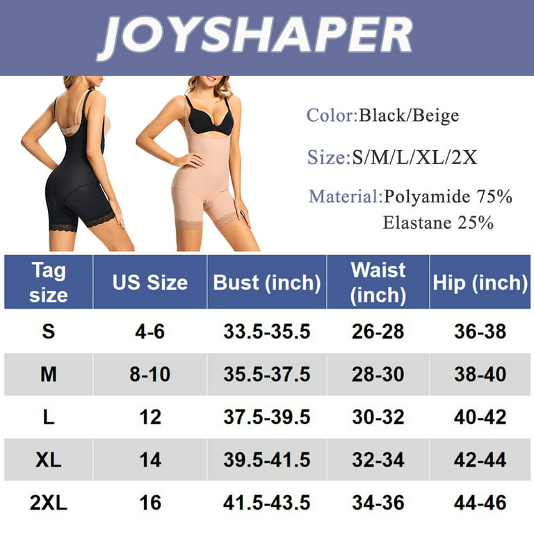 JOYSHAPER Women's Shapewear Bodysuit Tummy Control Open Bust