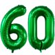 thumbnail image 1 of Globo LVMOQIQIU, 40 cm, verde oscuro, número 60, fiesta de cumpleaños, 1 of 7
