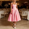 thumbnail image 6 of Ovbmpzd Wedding Guest Casual Summer Dresses for Women Maxi Cocktail Bodycon Hot Pink Dresses Sleeveless Casual Square Neckline Dresses Dresses,L, 6 of 6