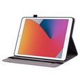 thumbnail image 2 of SaniMore Case for iPad Pro 11 2024, Auto Sleep/Wake Anti-slip Grooves Kickstand [Pencil Holder Card Slots] Embossed Rose PU Leather Shockproof Wallet Shell, Purple, 2 of 8