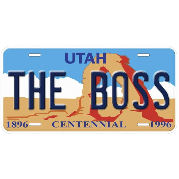 Utah The Boss Novelty Car Auto License Plate