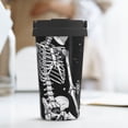 thumbnail image 6 of KLL Vintage Black white Plant skull Pattern Stainless Steel Vacuum Insulated Tumbler - Carry Insulated Coffee Mug - Reusable Insulated Cold Brew Iced Coffee Cup Thermos, 6 of 8