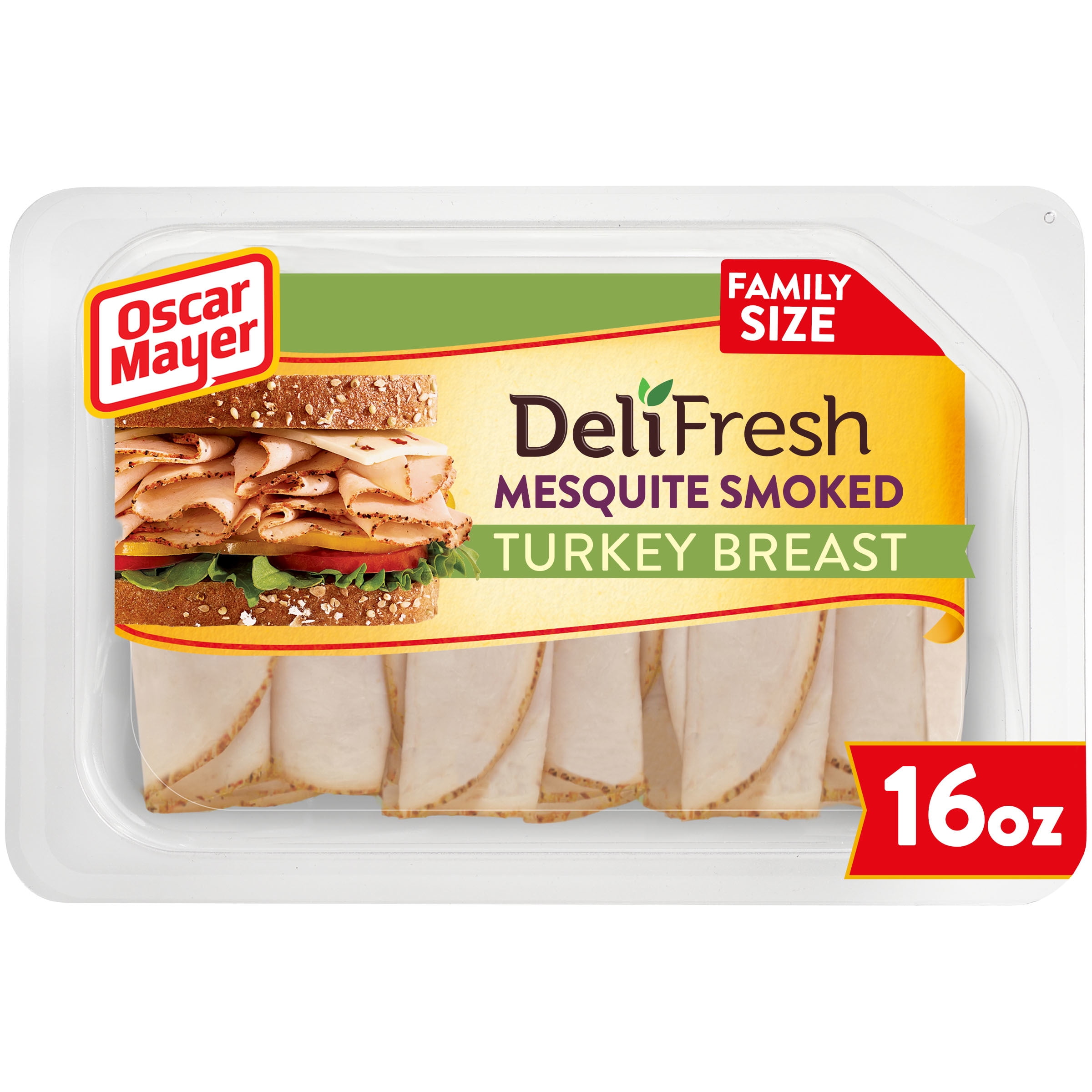 Oscar Mayer Deli Fresh Mesquite Smoked Turkey Breast Lunch Meat, 16 oz Package