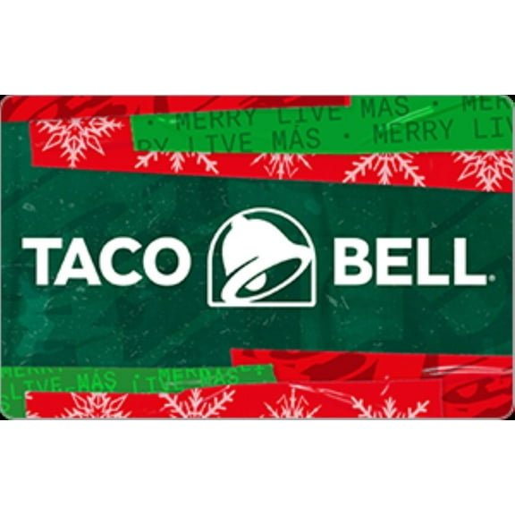 Taco Bell $50 Holiday Theme eGift Card [Email Delivery]