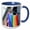 Blue/White, variant on 3drose, Gay Pride Flag, New York City, New York. Usa, 11oz Two-tone Red Mug