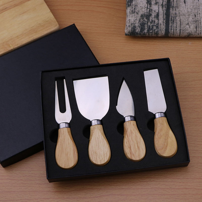 Cheese Gift Set 3 Piece with Magnet Handle and Glass Cutting Board