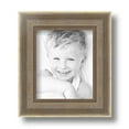 thumbnail image 2 of ArtToFrames 5" x 6" Aged White Gold Picture Frame, 5x6 inch Silver Wood Poster Frame (WOM-2036), 2 of 7