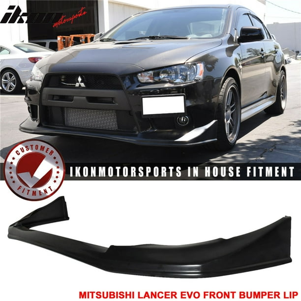 Ikon Motorsports Compatible With 08 15 Lancer Evo 10 X Evoluation V Style Front Bumper Lip Spoiler Jdm Pu Walmart Com Walmart Com