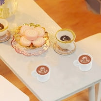 RENACLIPY 20pcs Plastic Dollhouse Food Toy Decorations White Miniature Accessories for Kids