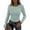 Mint Green #35, variant on WULMLEO Women's Long Sleeve Ribbed Knit Tee Slim Fit Crewneck Stretch Top Casual Basic Shirts Dark Gray L