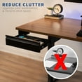 thumbnail image 5 of VIVO Black Space Saving 16" Pull Out Under Desk Storage Drawer without Shell, 5 of 9