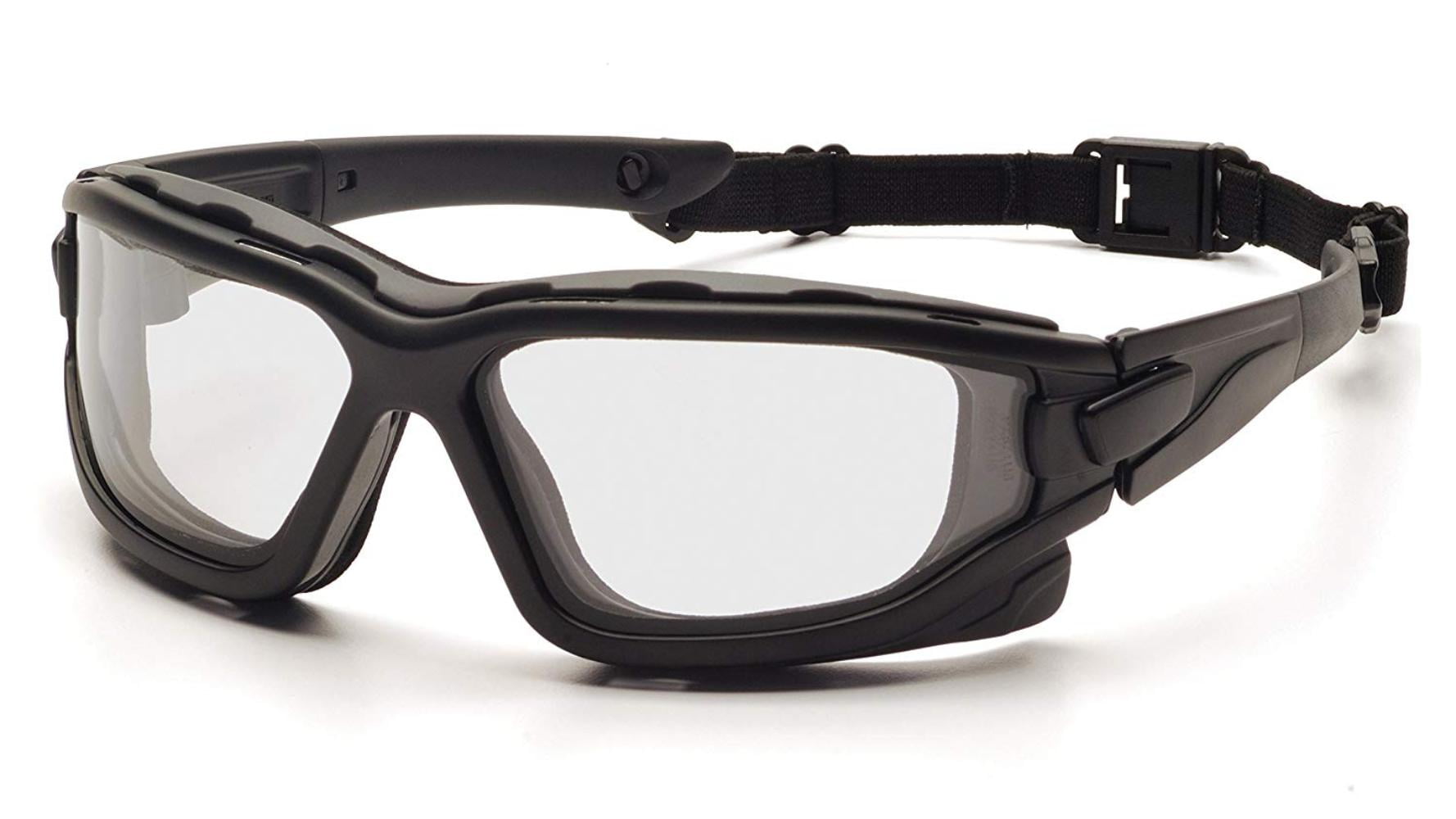 Pyramex I-Force Slim Safety Goggle, Black Frame/Clear Anti-Fog Lens ...