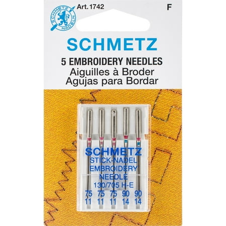 UPC: 0036346317427 | Schmetz Assorted Size Machine Embroidery Needles 5 Count