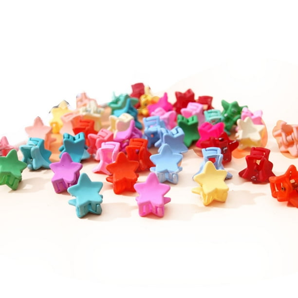 Pinzas Para El Cabello ANGGREK Mini Garra Con Estrella Color Brillante Ligera 40 Piezas