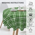 thumbnail image 6 of YFYANG 60 inch Round Table Cloth, Reusable Polyester Vintage Green Plaid Pattern Table Cover for Indoor Outdoor Kitchen Restaurant Table Decoration Tablecloths, 6 of 8