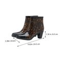 thumbnail image 4 of BRIGHTFUFU 1 par de zapatos de lluvia de tacón alto con cremallera lateral a la moda, botas de lluvia cortas antideslizantes, 4 of 7